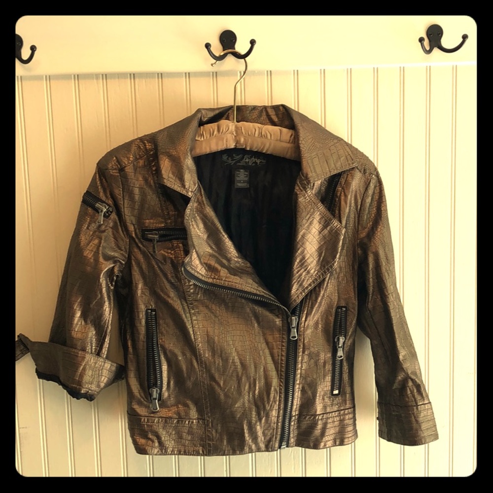 Faux snakeskin Moto jacket from The Buckle